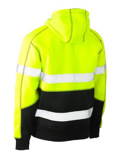 Picture of Bisley, Taped Hi Vis Fleece Hoodie Pullover